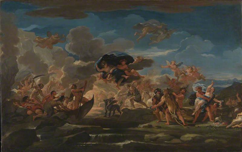 Mitologiczna scena z gwałtu Prozerpiny - Luca Giordano