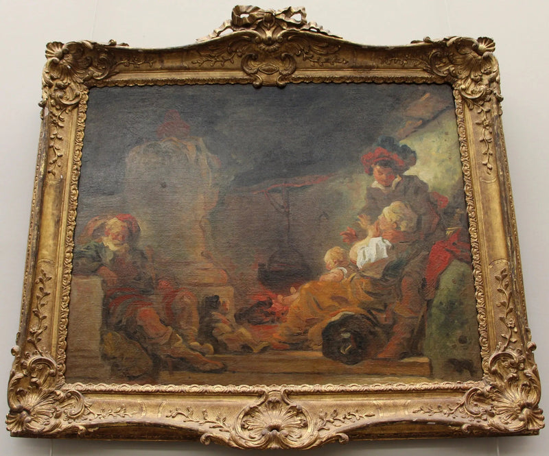 Scena nocna, zwana Sen żebraka - Jean-Honoré Fragonard