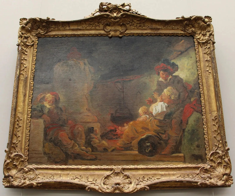 Scena nocna, zwana Sen żebraka - Jean-Honoré Fragonard