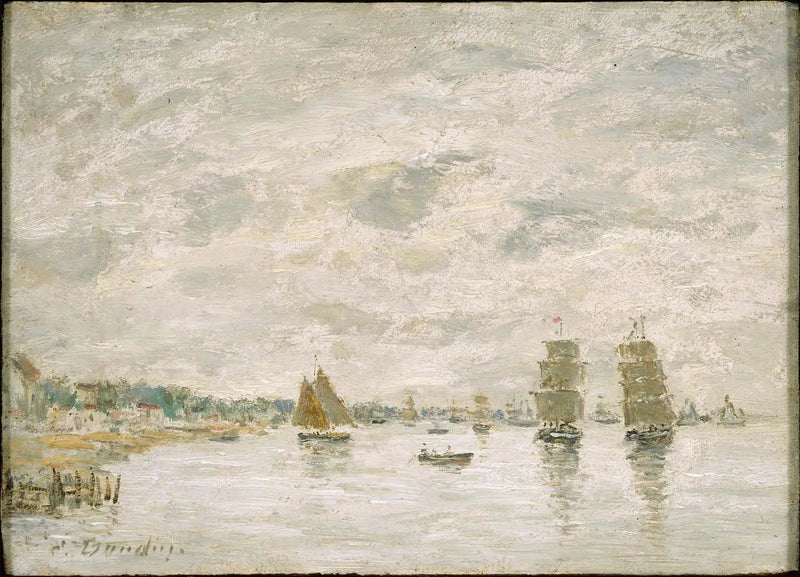 Scena portowa - Eugène Boudin