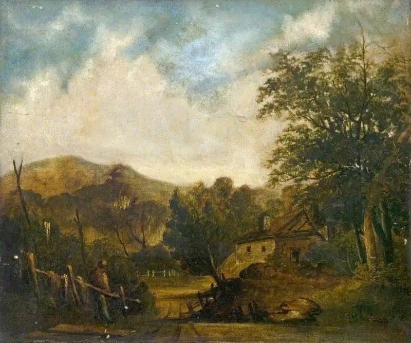 Scena wiejska z chatą - John Constable