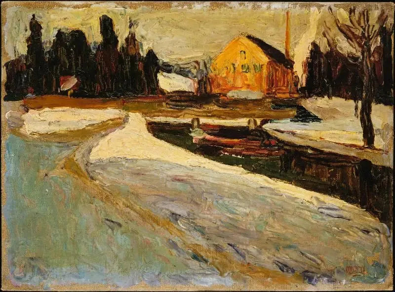 Schwabing, zimowe słońce - Wasilij Kandinsky