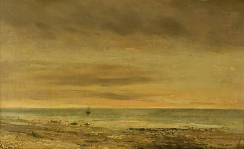 Scena morska w Honfleur - Gustave Courbet