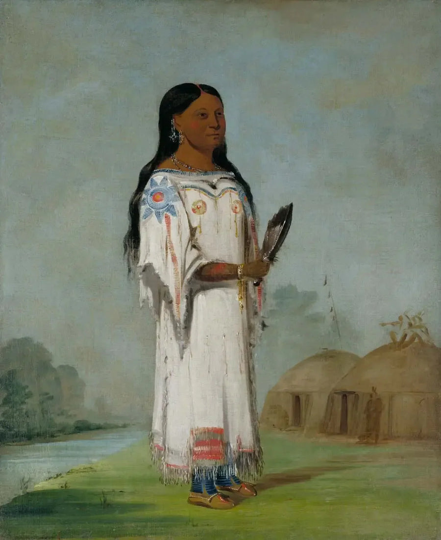 Seet-sé-be-a, Słońce w południe, ładna dziewczyna - George Catlin