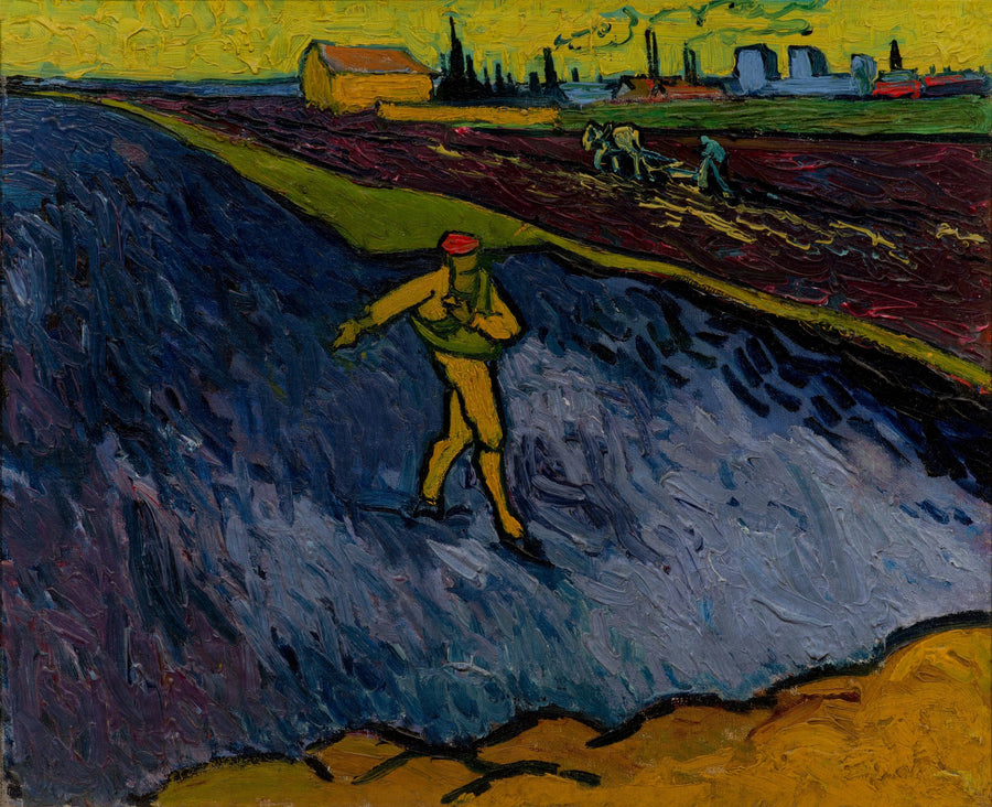 Siewca: okolice Arles w tle - Vincent van Gogh