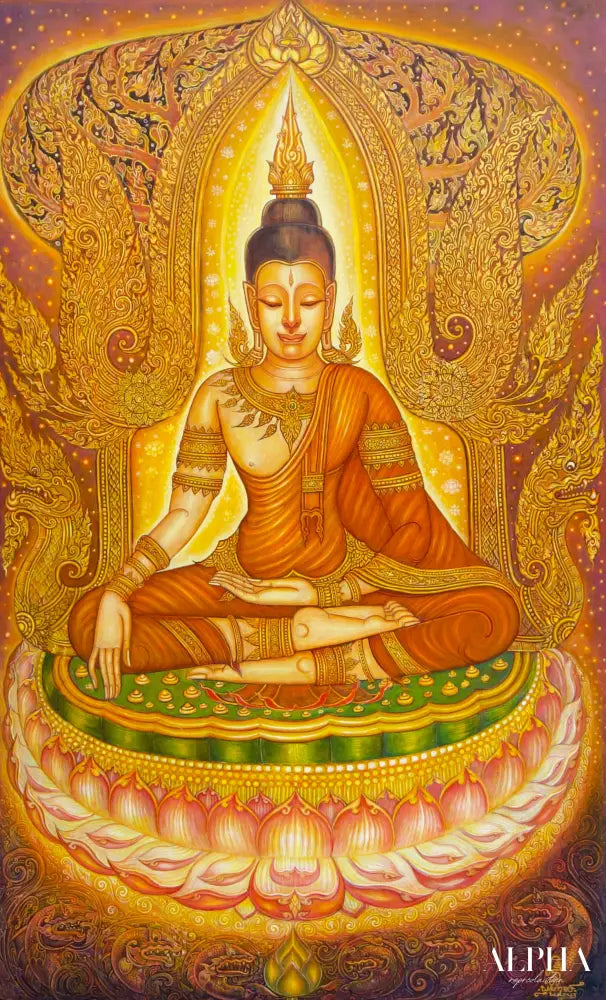 Serenity of the Buddha - Siwakorn | 80 x 130 cm Reproductions de tableaux à la peinture à l’huile