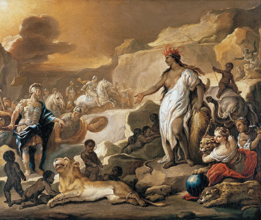Seria czterech części świata. Afryka - Luca Giordano