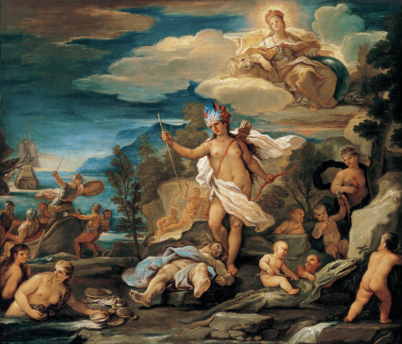 Seria Czterech Stron Świata. Ameryka - Luca Giordano