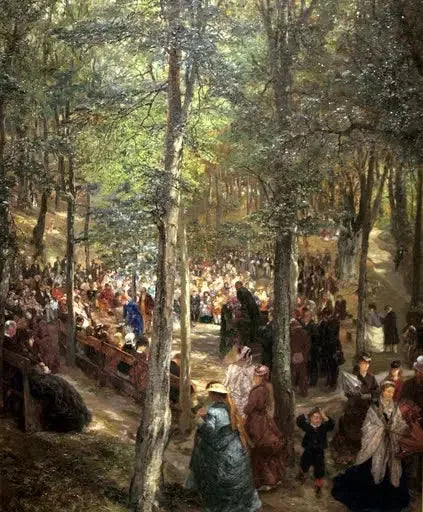 Kazanie w lesie bukowym niedaleko Kösen - Adolph von Menzel