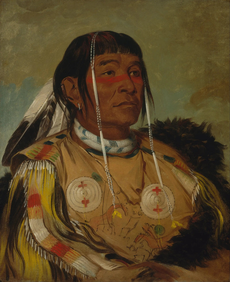 Sha-có-pay, Les Six, Przywódca Ojibwé z Równin - George Catlin