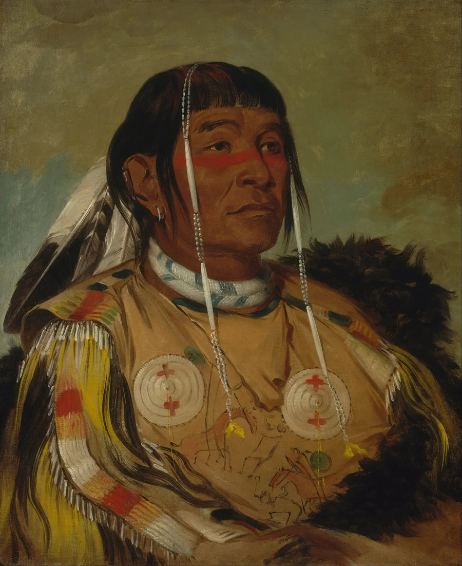 Sha-có-pay, Les Six, Przywódca Ojibwé z Równin - George Catlin