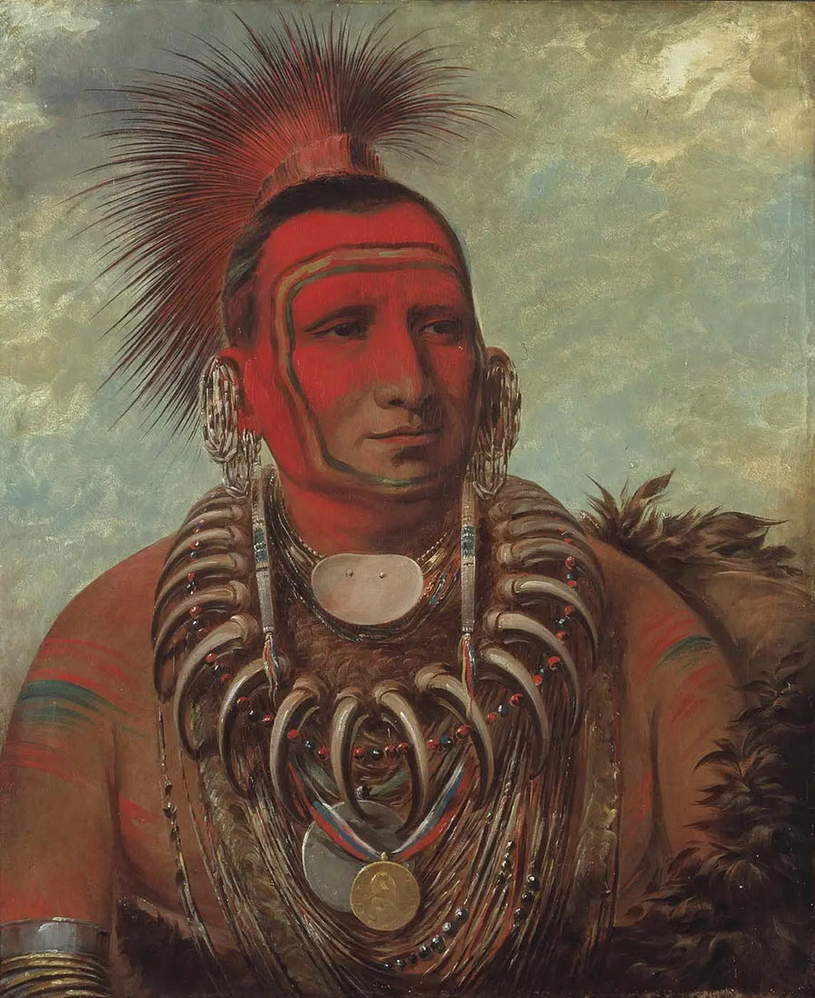 Shon-ta-yi-ga, Petit Loup, słynny wojownik - George Catlin