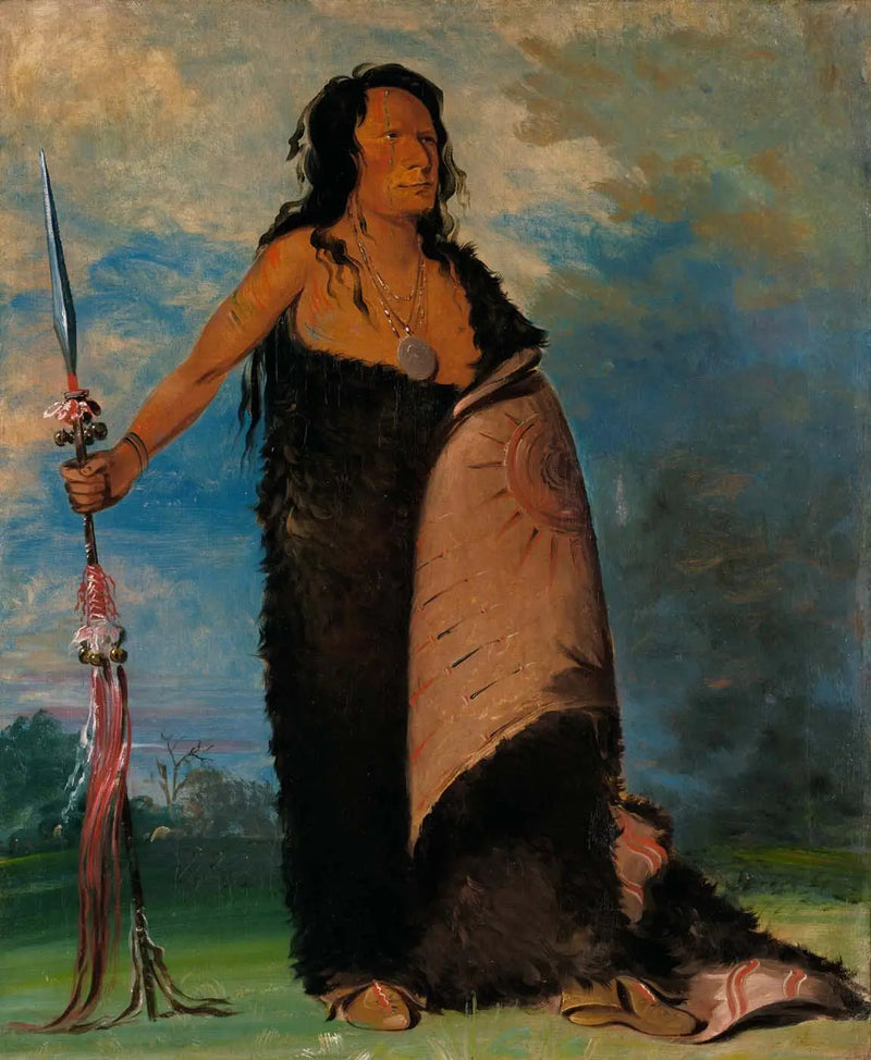Shoo-de-gá-cha, Dym, Przywódca Plemięcia - George Catlin