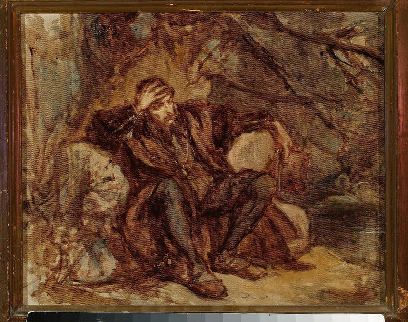 Sigismund August w ogrodzie Wilna, szkic - Jan Matejko