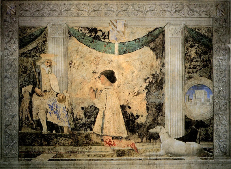 Sigismondo Pandolfo Malatesta w modlitwie przed świętym Zygmuntem - Piero della Francesca