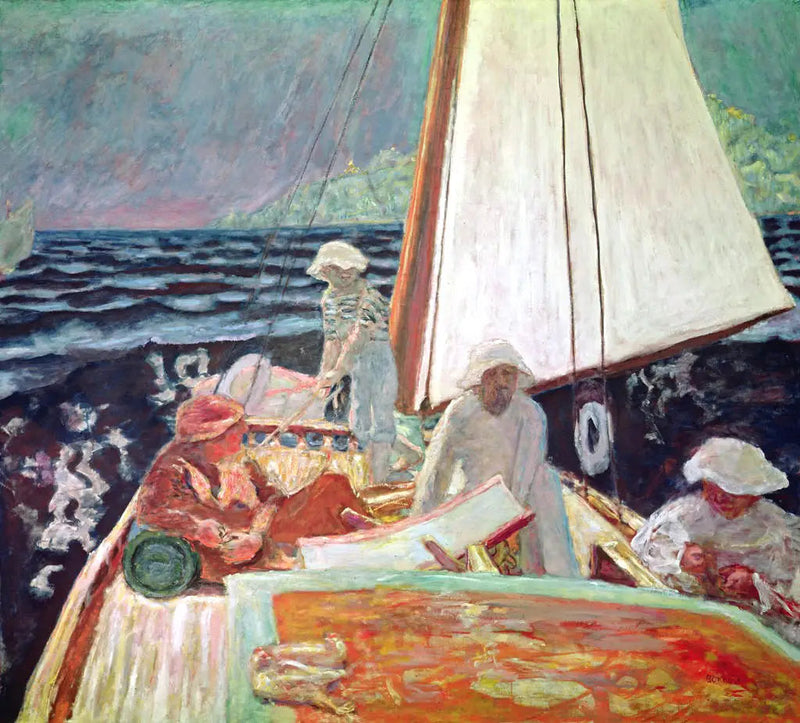 Signac i jego przyjaciele na łodzi - Pierre Bonnard