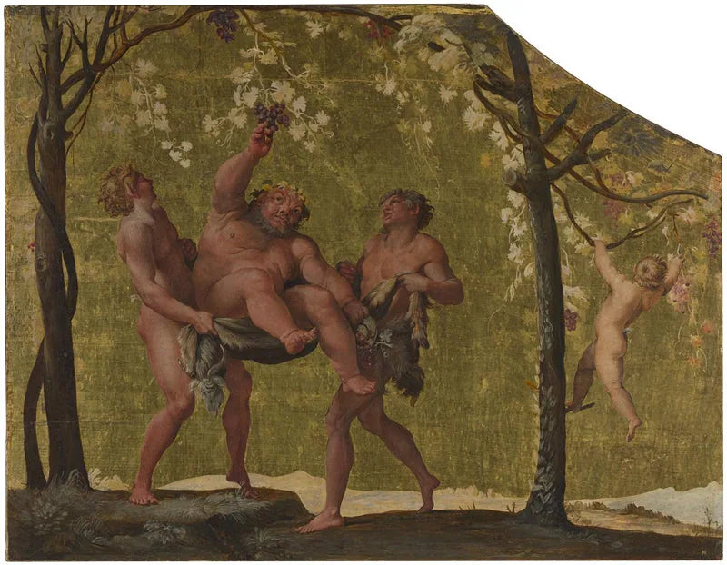 Silène zbierający winogrona - Annibale Carracci