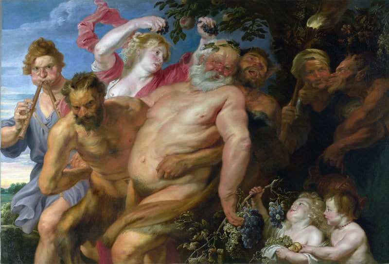 Silène pijany wsparty przez satyry - Antoine van Dyck