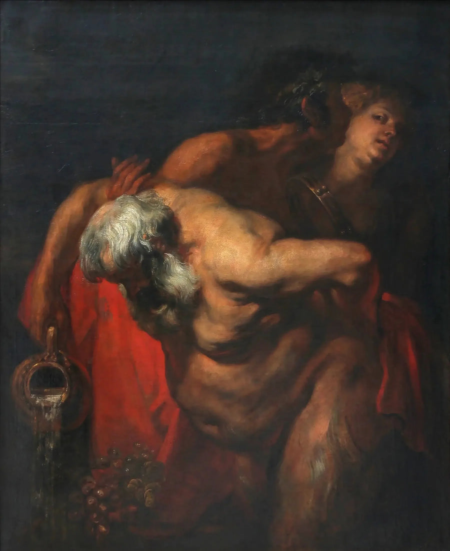 Silène pijany wsparty przez fauna i bacchantę - Antoine van Dyck