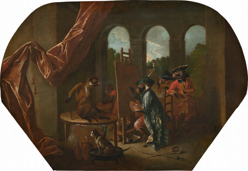 Singerie : Le Peintre - Christophe Huet