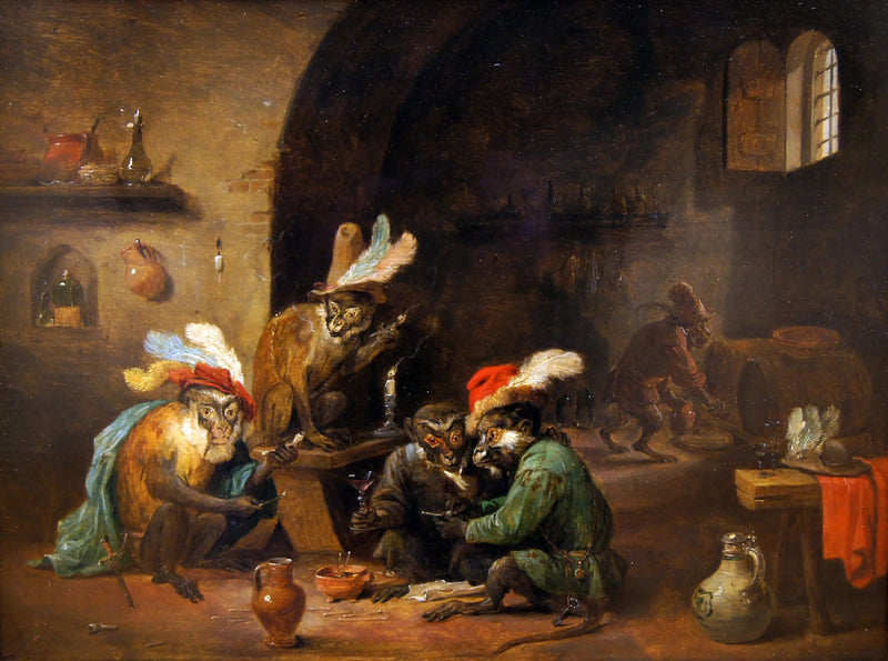 Dymiące małpy - David Teniers Młodszy