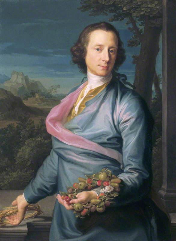 Sir Matthew Fetherstonhaugh, 1. baronet, deputowany (1714-1774) z koronami owoców i kukurydzy - Pompeo Batoni