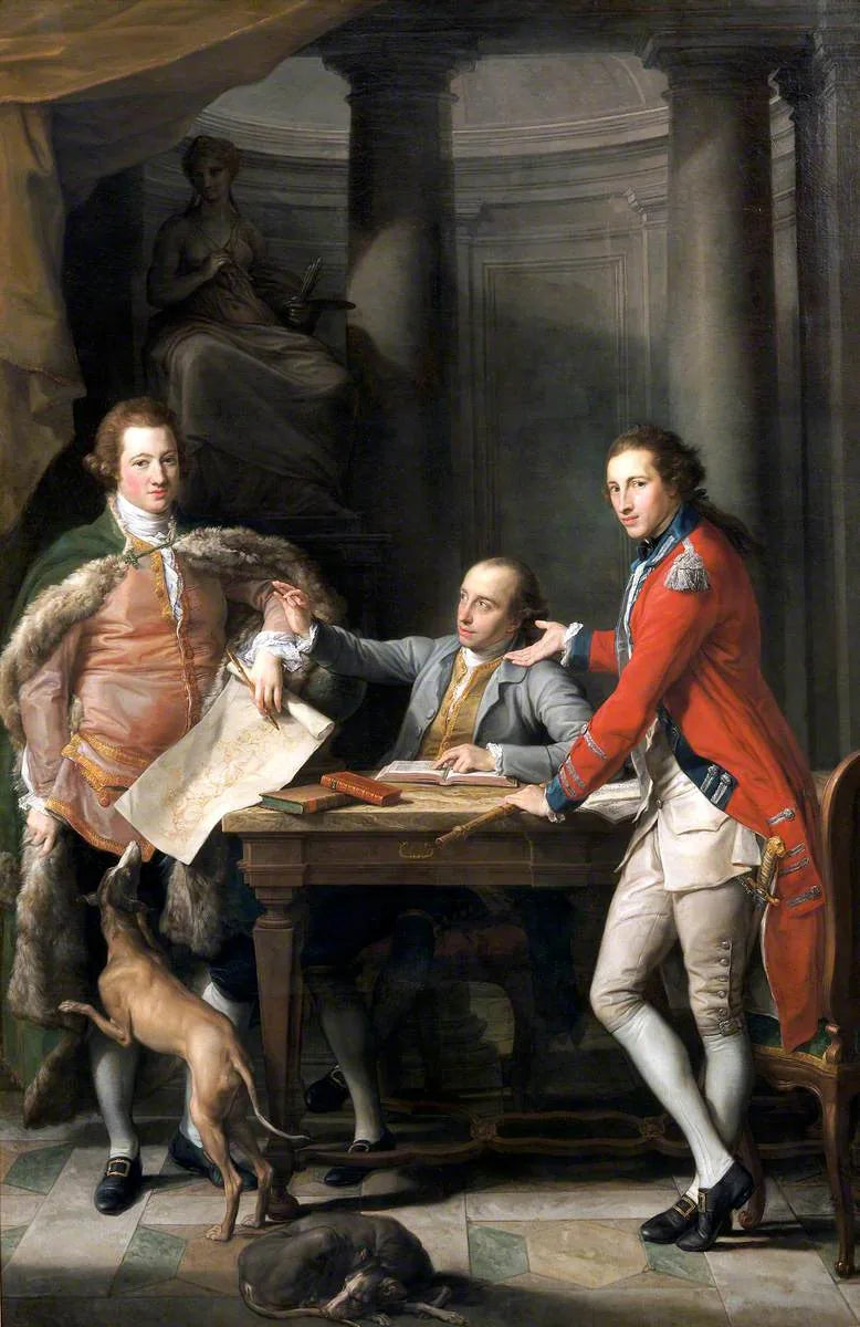 Sir Watkin Williams-Wynn (1749–1789), 4. baron, Thomas Apperley (1734–1819) i kapitan Edward Hamilton - Pompeo Batoni