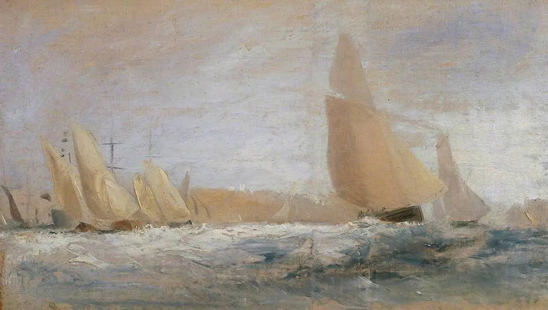 Szkic do 'Zamku East Cowes, Regata pod wiatr' nr 1 - J. M. W. Turner