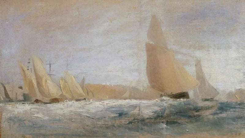 Szkic do 'Zamku East Cowes, Regata pod wiatr' nr 1 - J. M. W. Turner