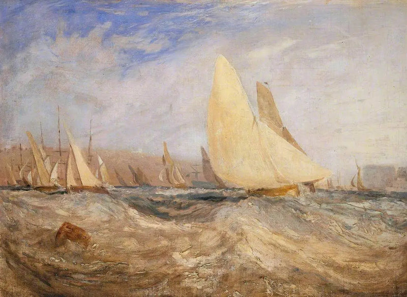 Szkic do 'Zamku East Cowes, Regata pod wiatr' nr 2 - J. M. W. Turner