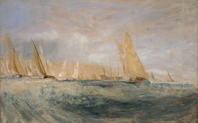 Szkic do 'Zamku East Cowes, Regata pod wiatr' nr 3 - J. M. W. Turner