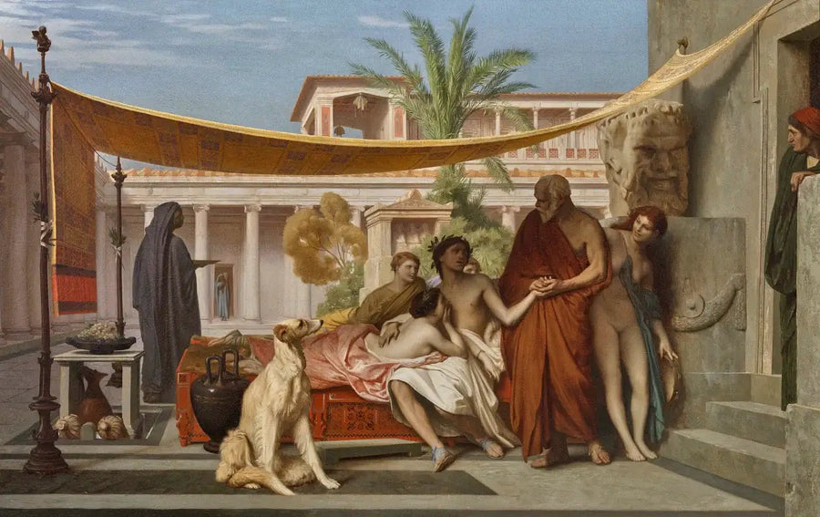 Sokrates szukający Alkibiadesa w domu Aspazji - Jean-Léon Gérôme