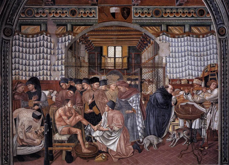 Opieka nad chorymi - Domenico di Bartolo