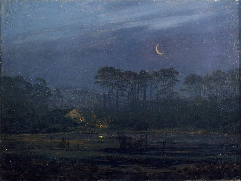 Wieczór nad rzeką - Caspar David Friedrich