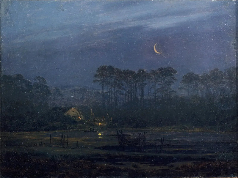Wieczór nad rzeką - Caspar David Friedrich