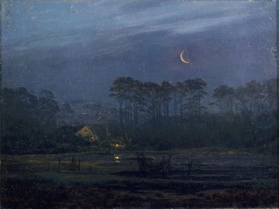 Wieczór nad rzeką - Caspar David Friedrich