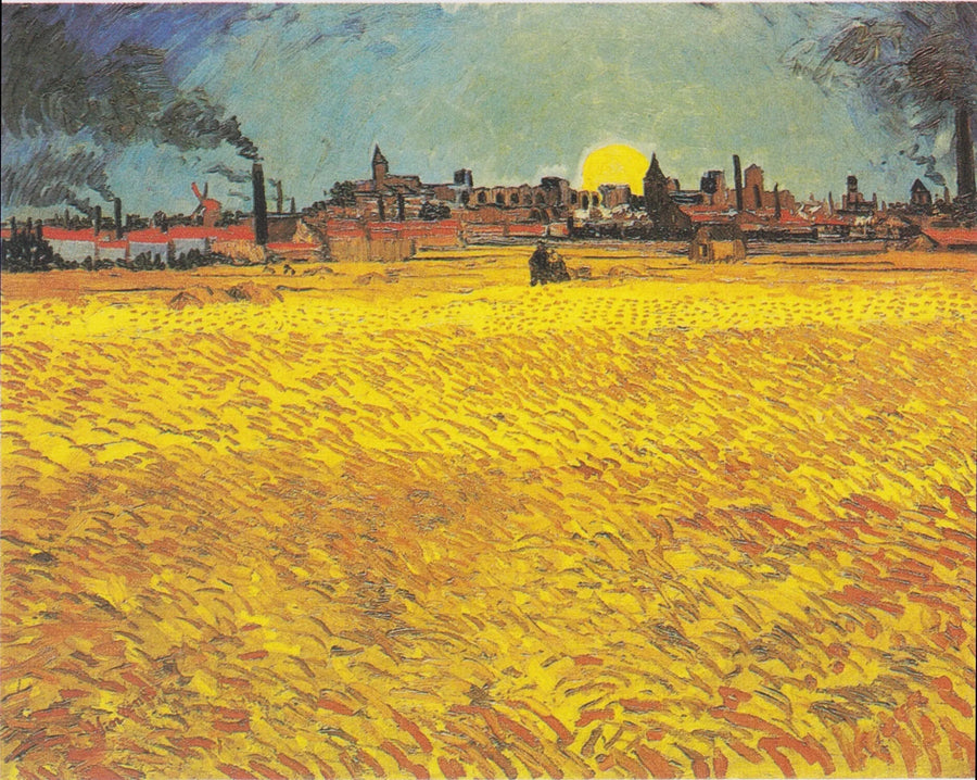 Pole pszenicy o zachodzie słońca - Vincent van Gogh