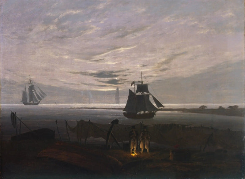 Wieczór na plaży Bałtyku - Caspar David Friedrich
