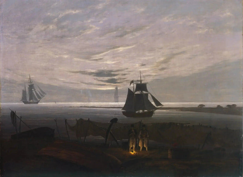 Wieczór na plaży Bałtyku - Caspar David Friedrich