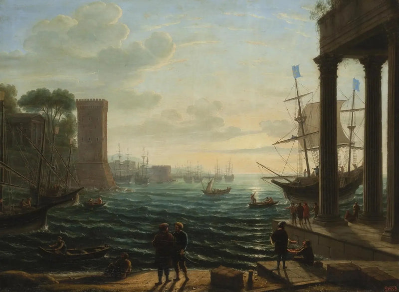 Wieczór przy porcie - Claude Lorrain