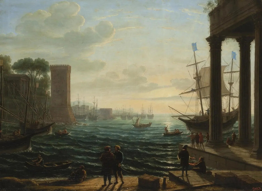 Wieczór przy porcie - Claude Lorrain