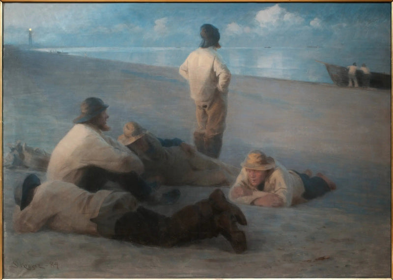 Letni wieczór na plaży w Skagenie - Peder Severin Krøyer