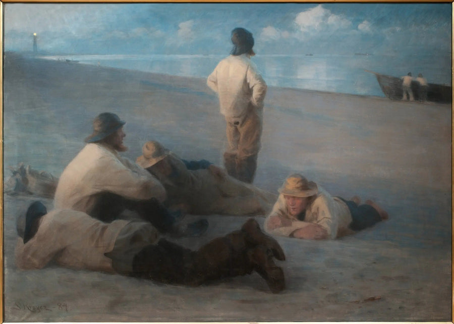 Letni wieczór na plaży w Skagenie - Peder Severin Krøyer