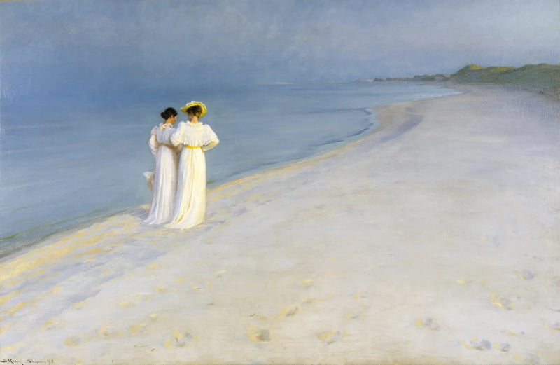 Letni wieczór na plaży w Skagen - Peder Severin Krøyer