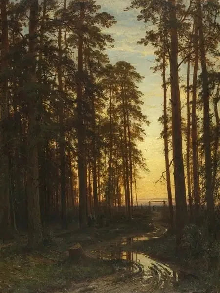 Wieczór w lesie sosnowym - Ivan Chichkine