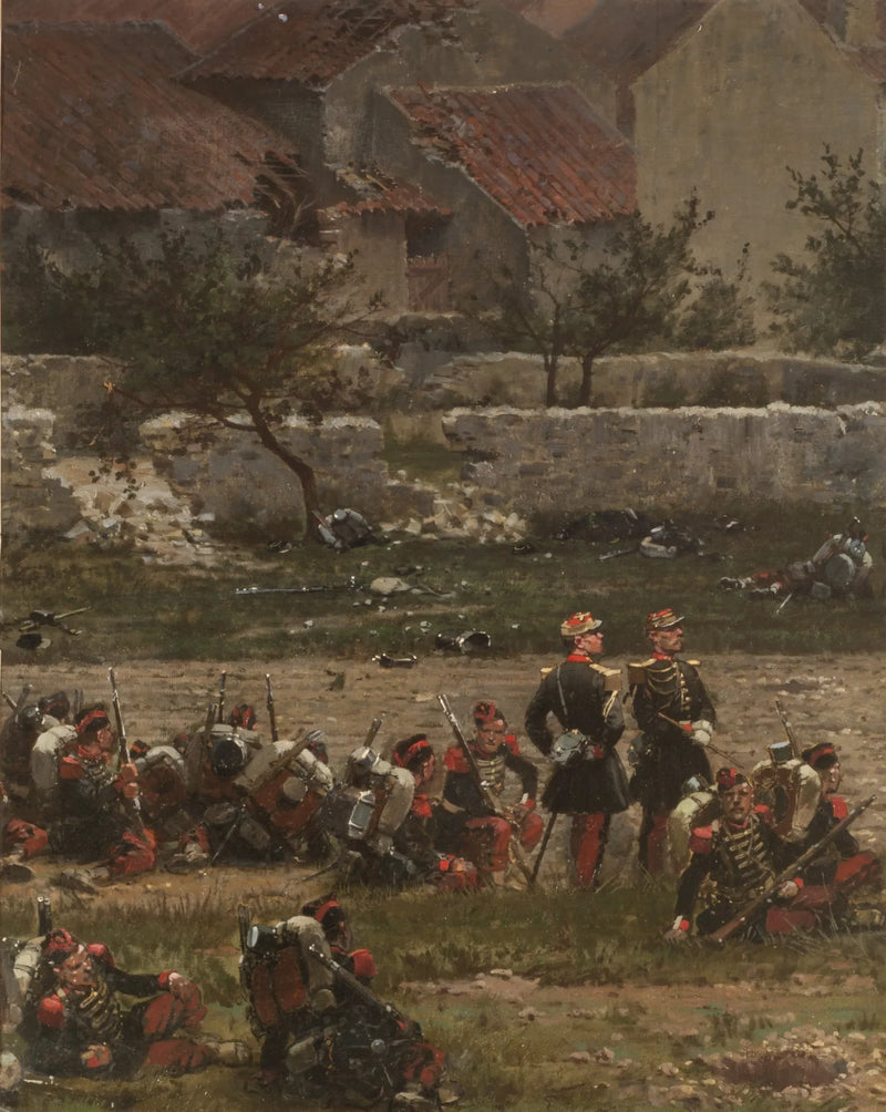 Żołnierze w odpoczynku (Panorama bitwy pod Rezonville) (Fragment) - Édouard Detaille