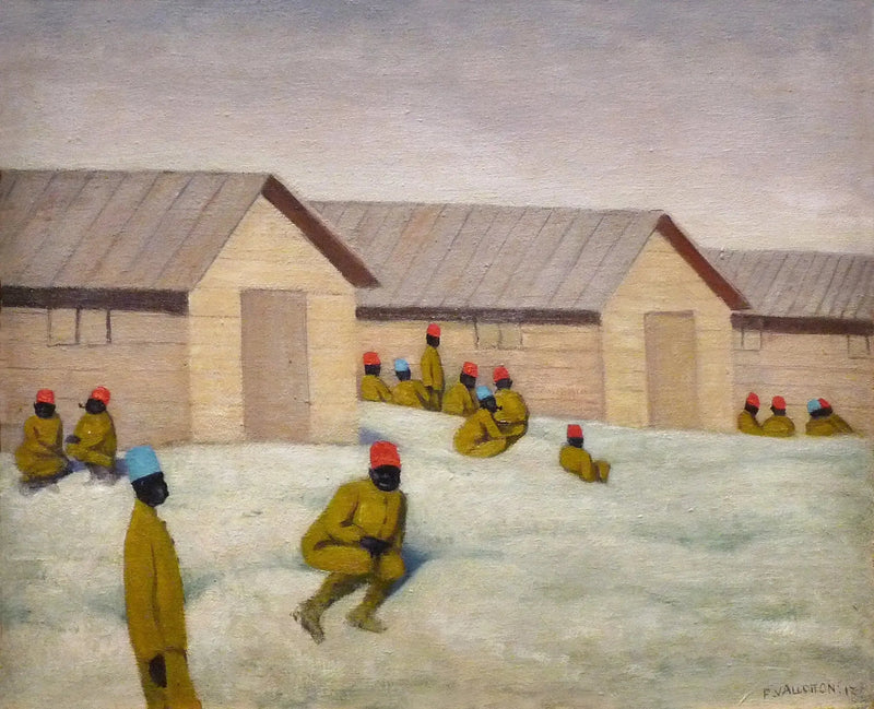 Senegalscy żołnierze w obozie Mailly - Félix Vallotton