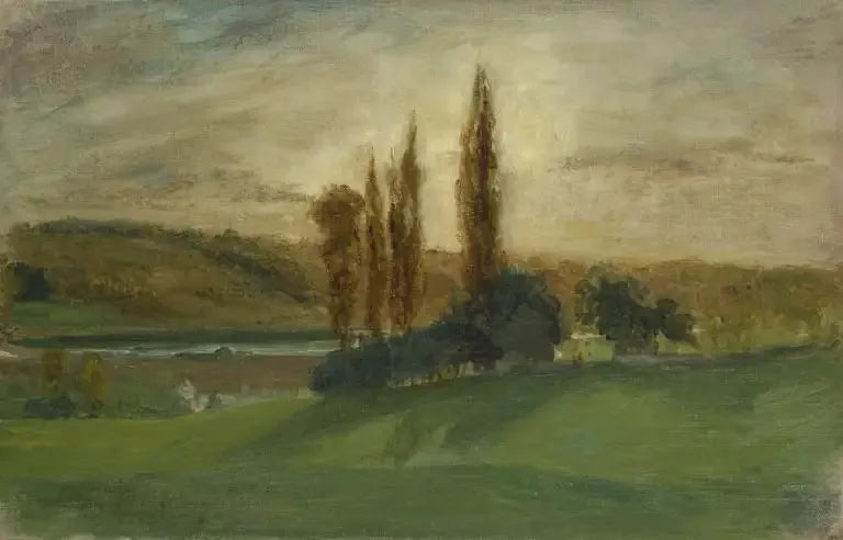 Zachód słońca w Champrosay - Eugène Delacroix