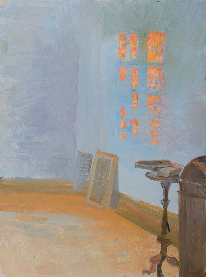 Zachód słońca w pracowni artysty na Markvej. - Anna Ancher