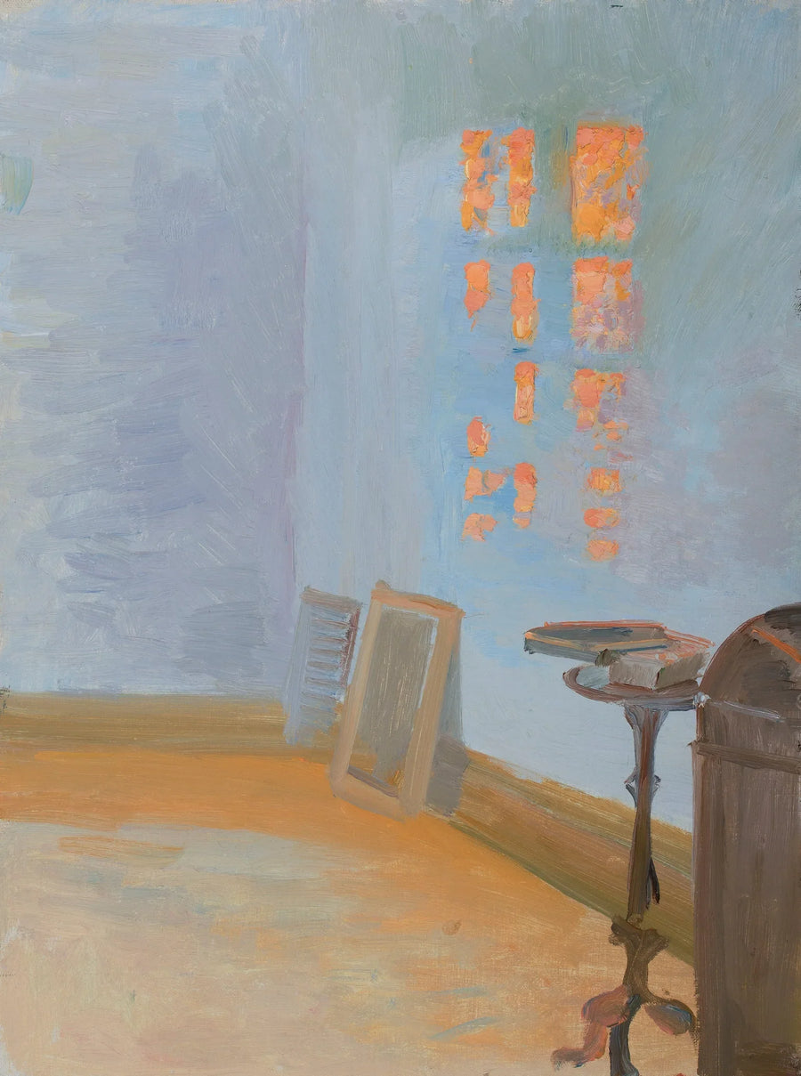 Zachód słońca w pracowni artysty na Markvej. - Anna Ancher